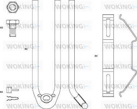 Woking ACA8536.00 - Set accesorii, placute frana - allinparts.ro