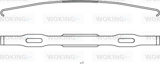 Woking ACA8531.00 - Set accesorii, placute frana allinparts.ro