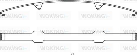 Woking ACA8533.00 - Set accesorii, placute frana allinparts.ro