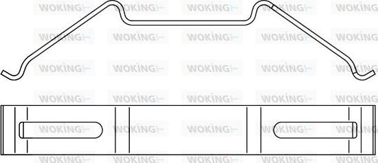 Woking ACA8537.00 - Set accesorii, placute frana - allinparts.ro