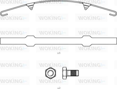 Woking ACA8525.00 - Set accesorii, placute frana allinparts.ro