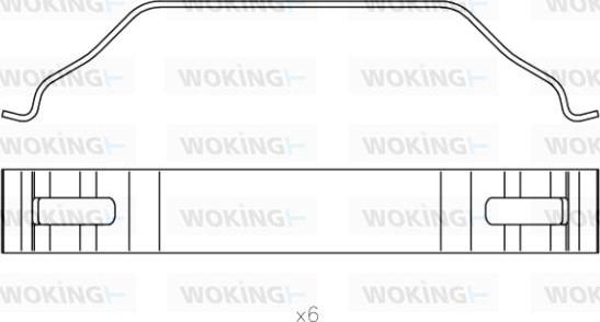 Woking ACA8528.00 - Set accesorii, placute frana - allinparts.ro