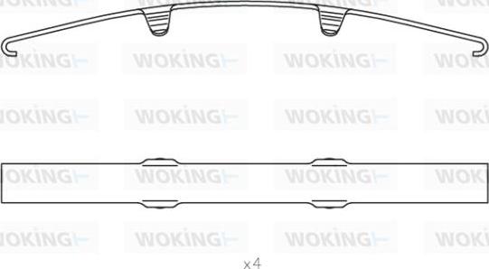 Woking ACA8523.00 - Set accesorii, placute frana allinparts.ro