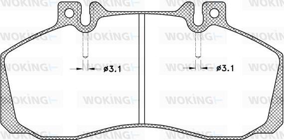 Woking JSA 3453.00 - Set placute frana,frana disc - allinparts.ro