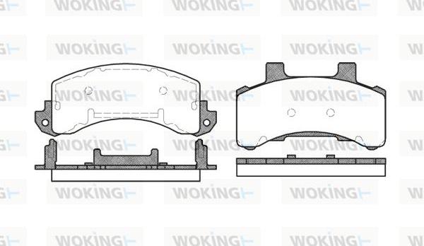 Woking P4163.00 - Set placute frana,frana disc allinparts.ro