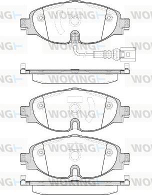 Woking P14153.01 - Set placute frana,frana disc - allinparts.ro