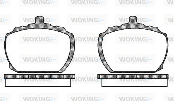 Woking P1583.10 - Set placute frana,frana disc allinparts.ro