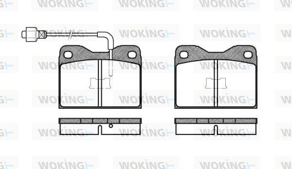 Woking P1083.02 - Set placute frana,frana disc allinparts.ro