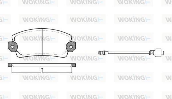 Woking P1253.12 - Set placute frana,frana disc allinparts.ro