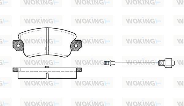 Woking P1283.02 - Set placute frana,frana disc allinparts.ro