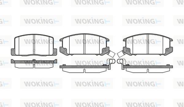 Woking P3013.12 - Set placute frana,frana disc allinparts.ro