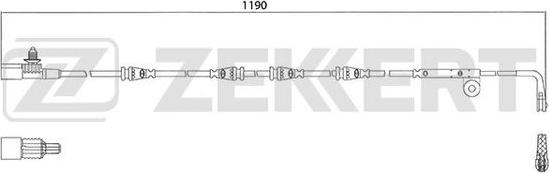 Zekkert BS-8051 - Senzor de avertizare,uzura placute de frana - allinparts.ro