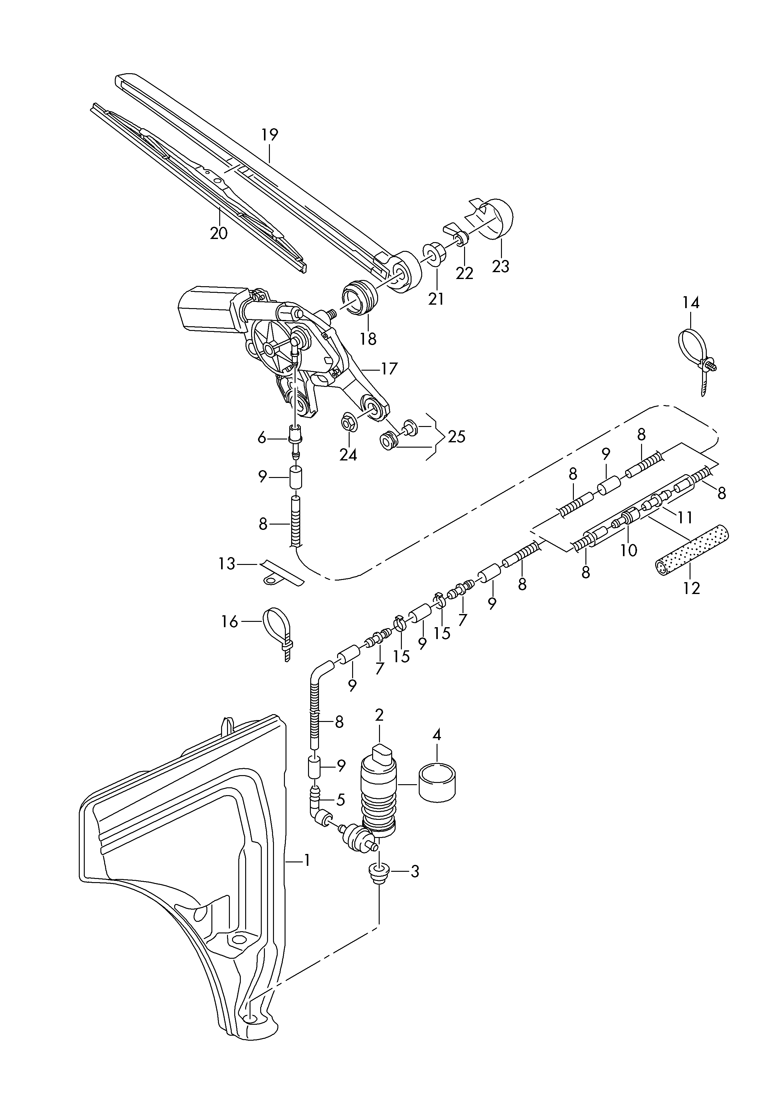 VAG 4G9 955 205 - VAG 4G9 955 205 - Capac, brat stergator parbriz allinparts.ro