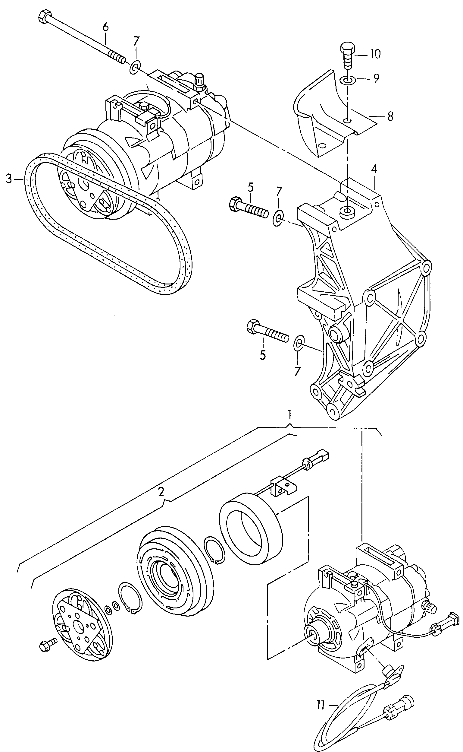 VAG 8A0 260 805 AE - Compresor, climatizare allinparts.ro