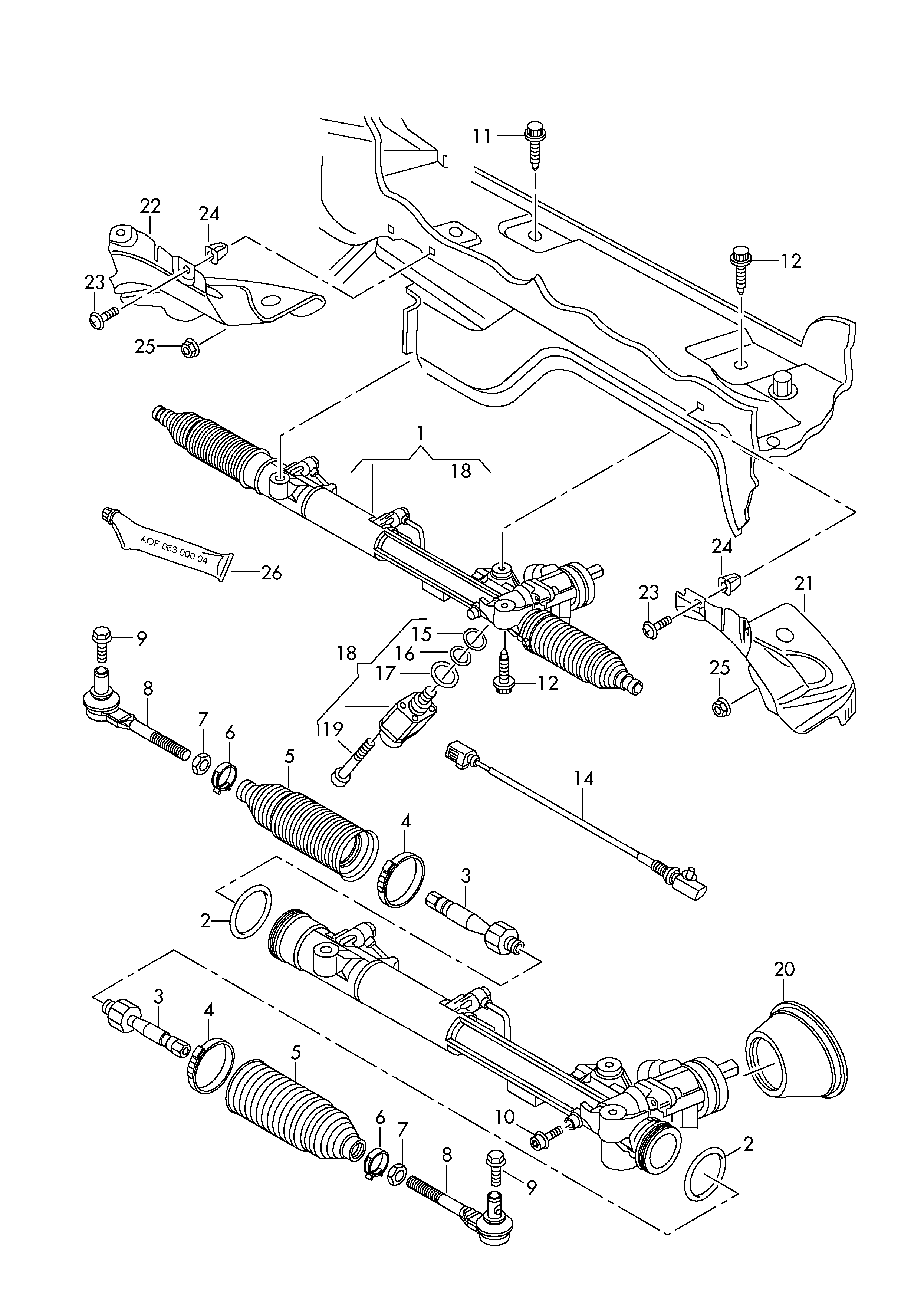 VAG 4F0 422 831 - Burduf cauciuc, directie allinparts.ro