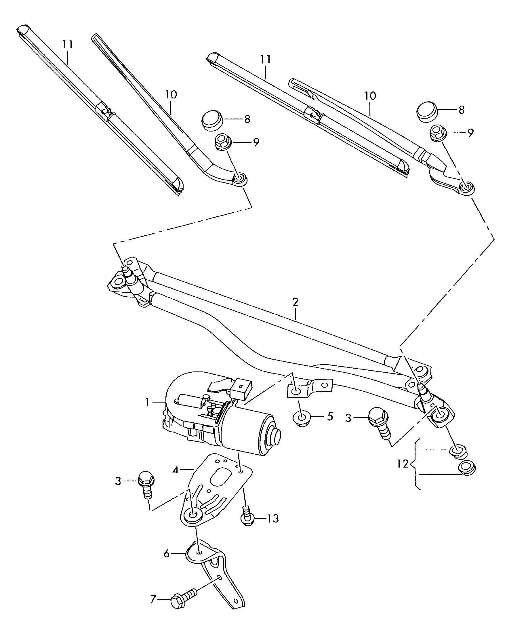 VAG 4F1955425E - Lamela stergator allinparts.ro