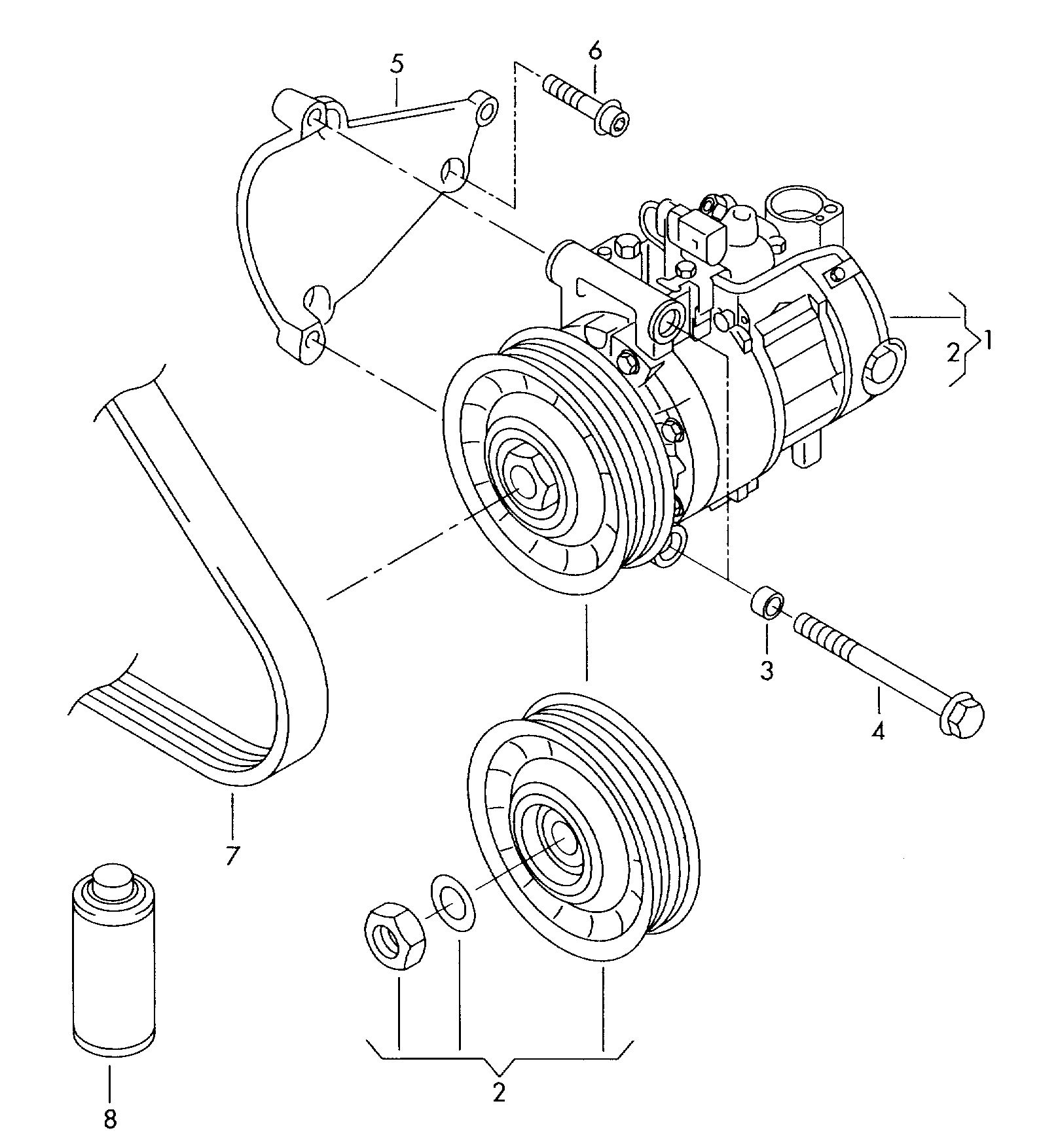 VAG 4F0 260 805 AF - Compresor, climatizare allinparts.ro