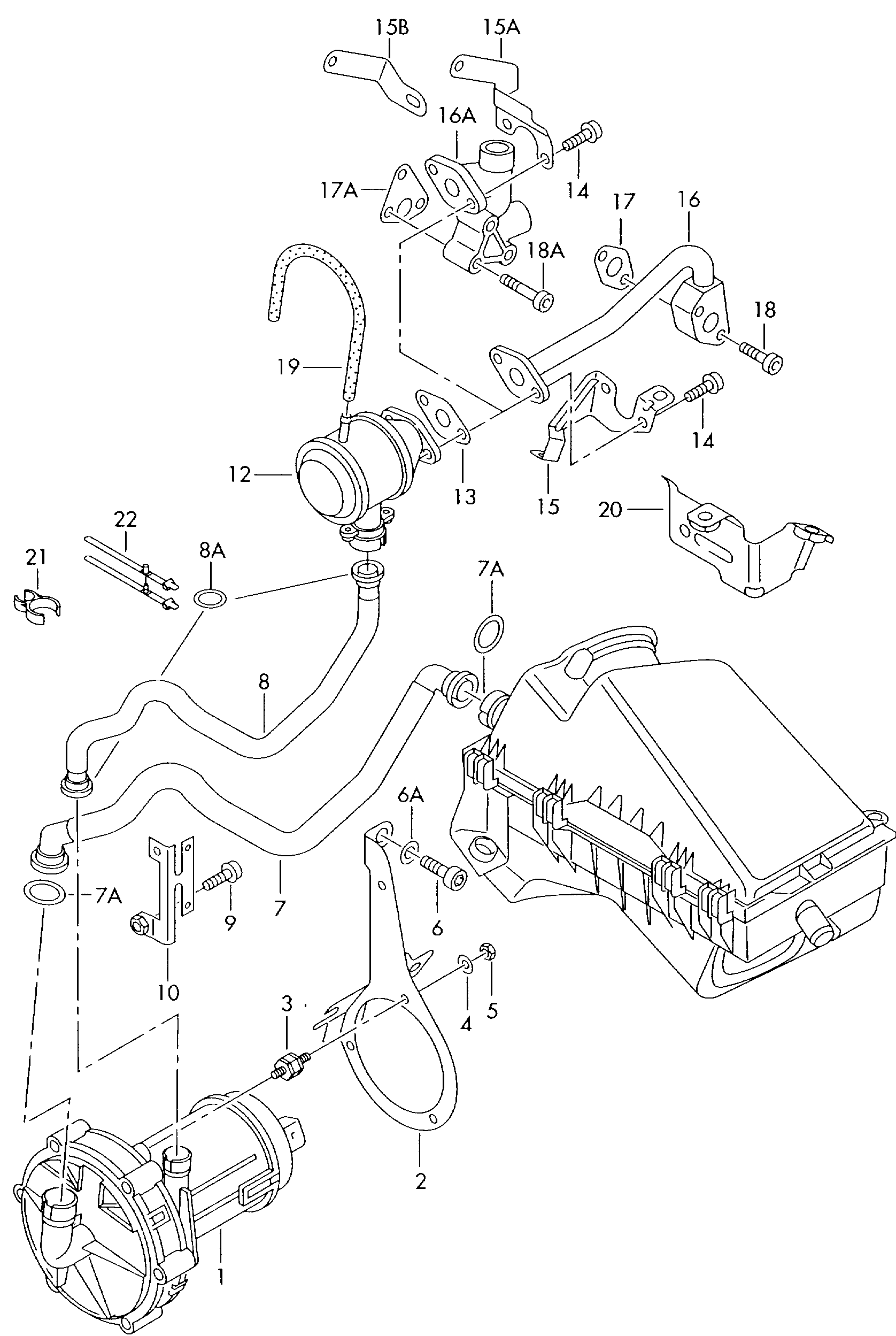 VAG 06A 131 102 F - Supapa,pompa sistem aer secundar allinparts.ro