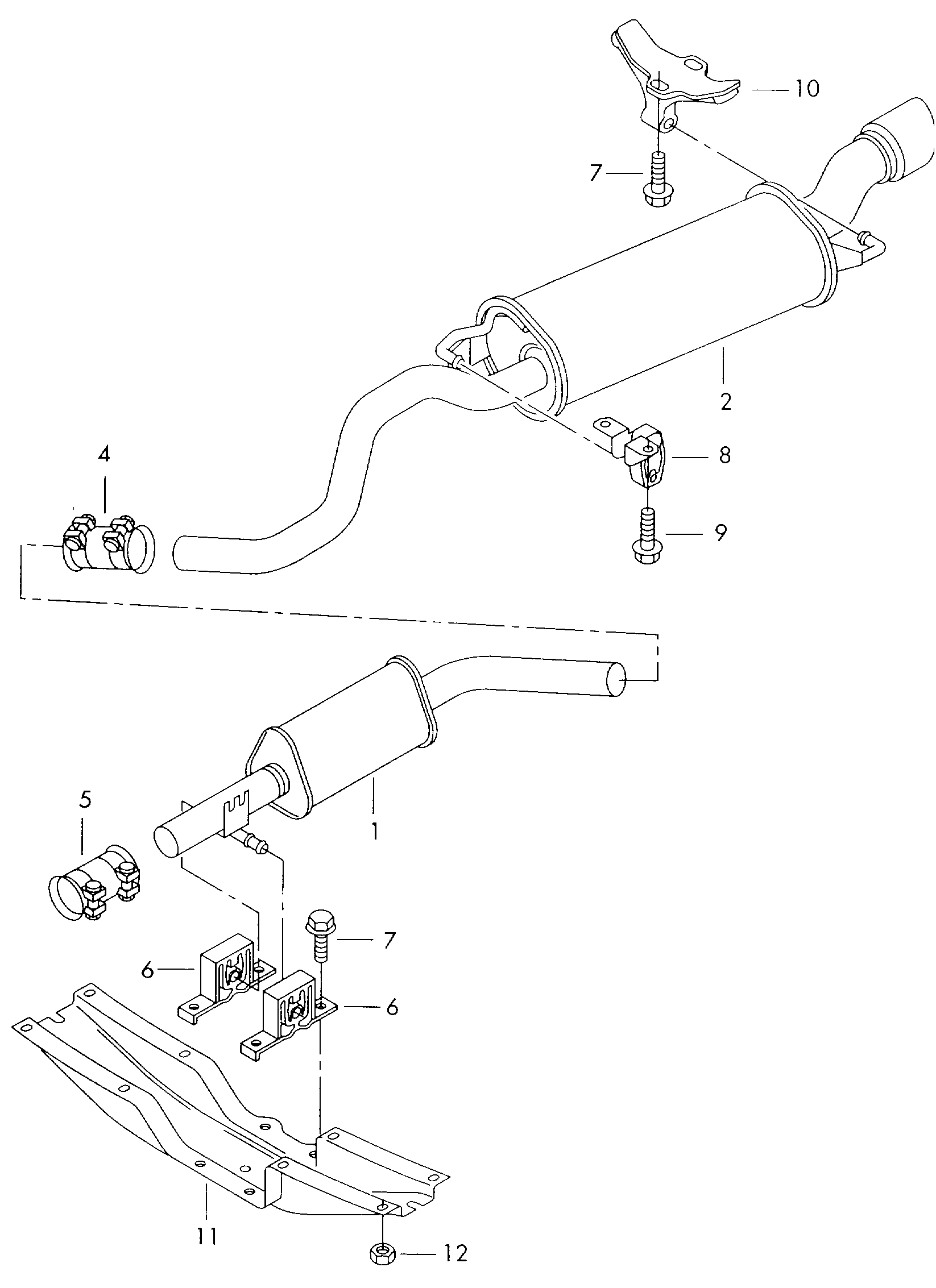 VAG 8N0253144 - Suport, toba esapament allinparts.ro