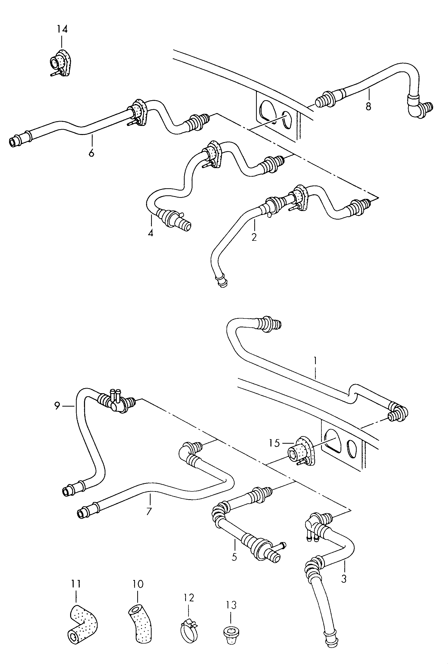 VAG 8D1611931BE - Furtun vacuum,sistem de franare allinparts.ro