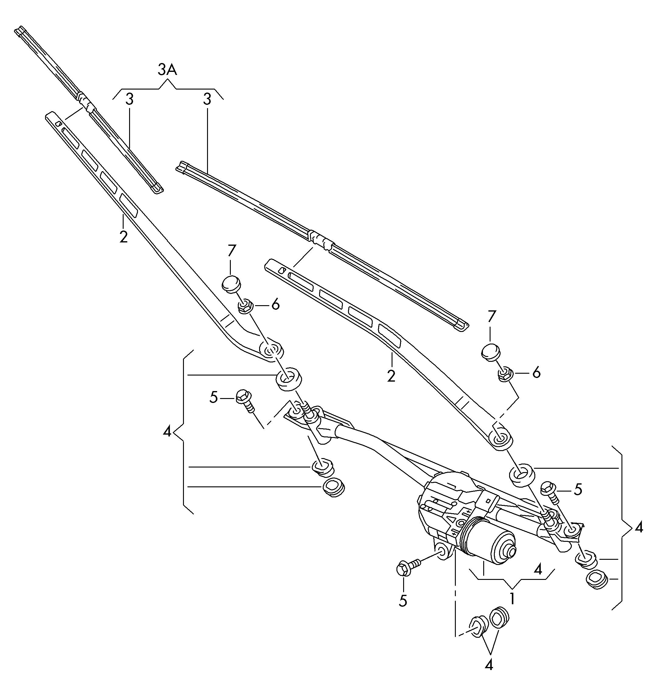 VAG 4H1955425B - Lamela stergator allinparts.ro