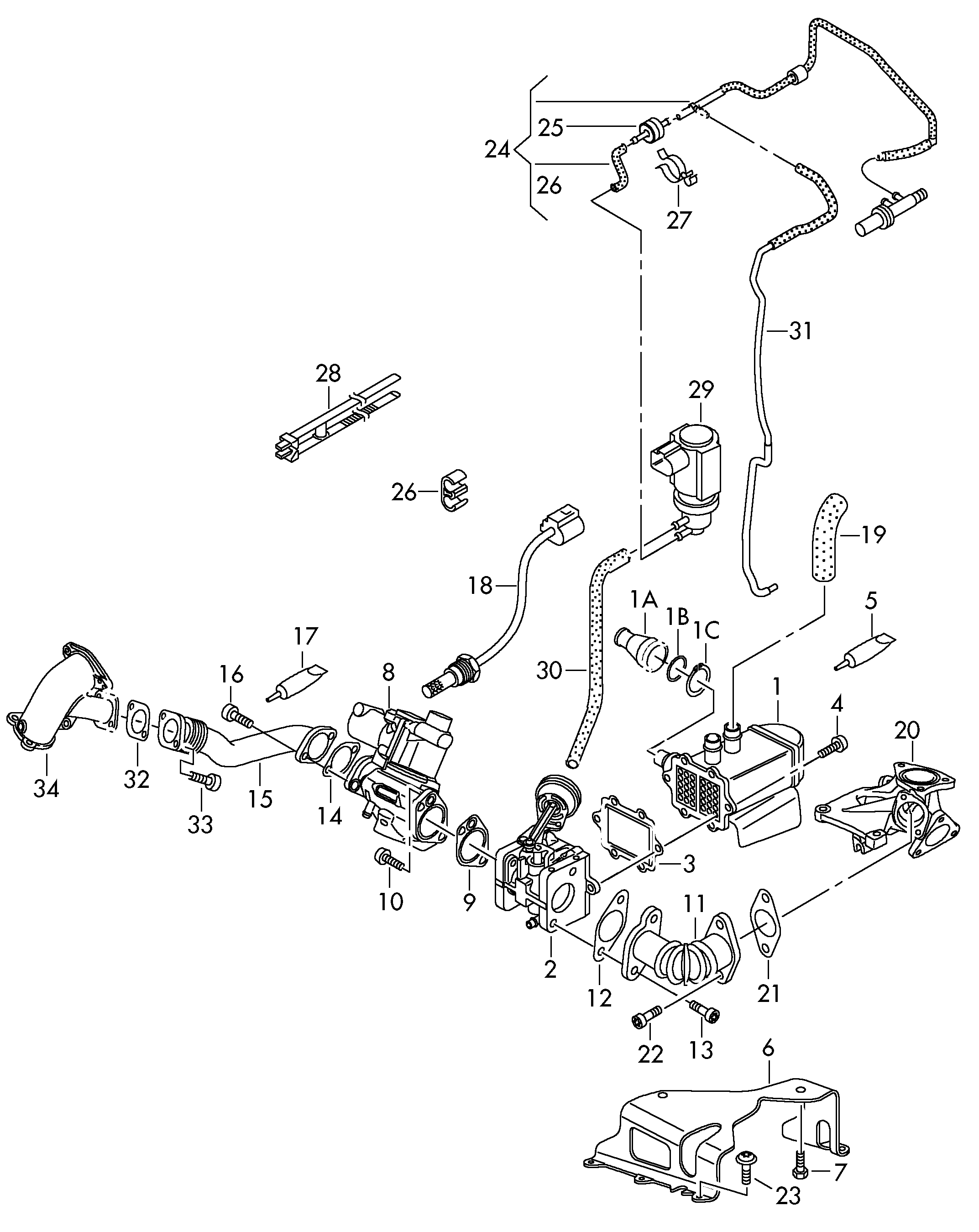 VAG 059 131 501 H - Supapa EGR allinparts.ro