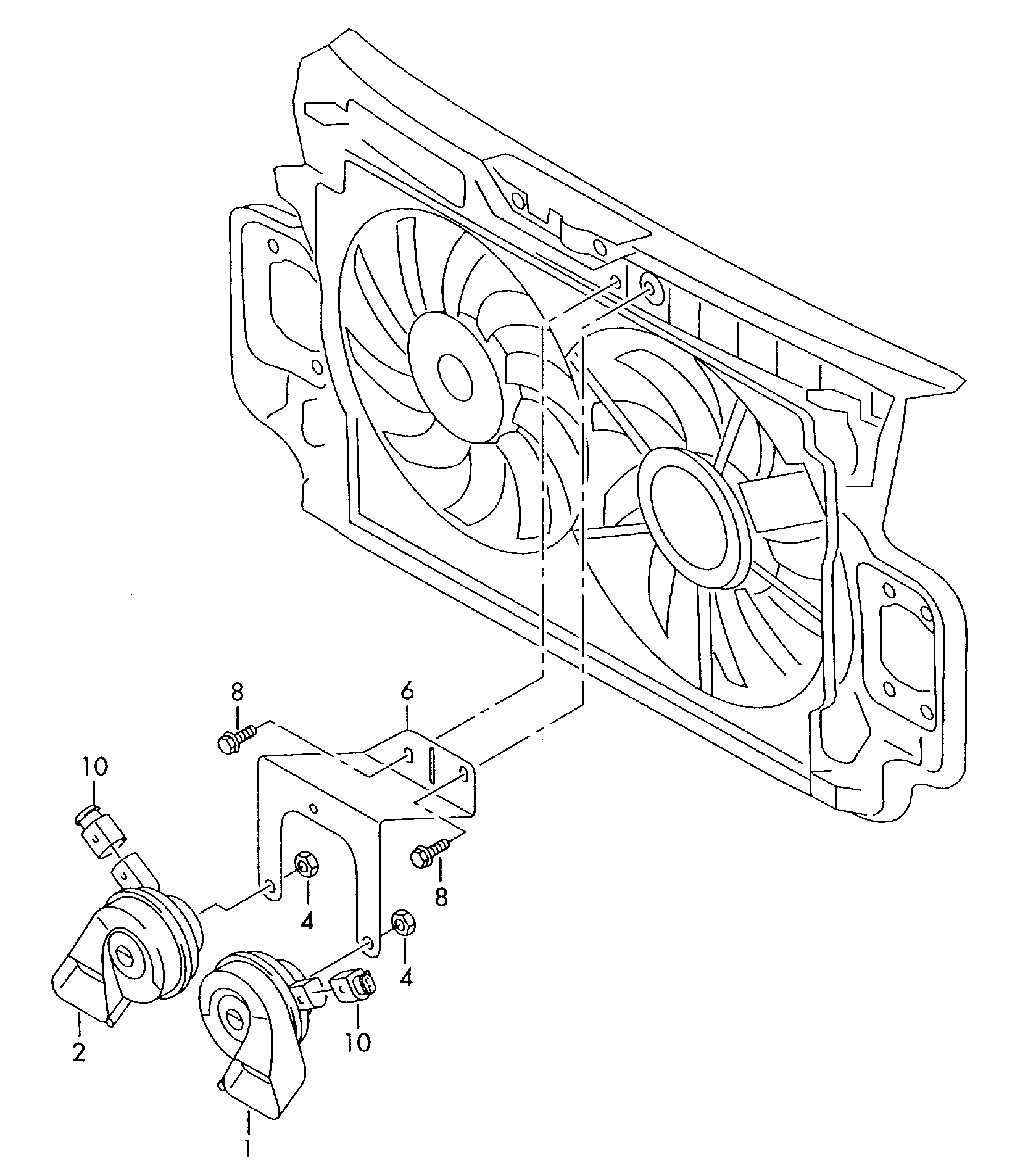 VAG 4L0951221A - Claxon allinparts.ro
