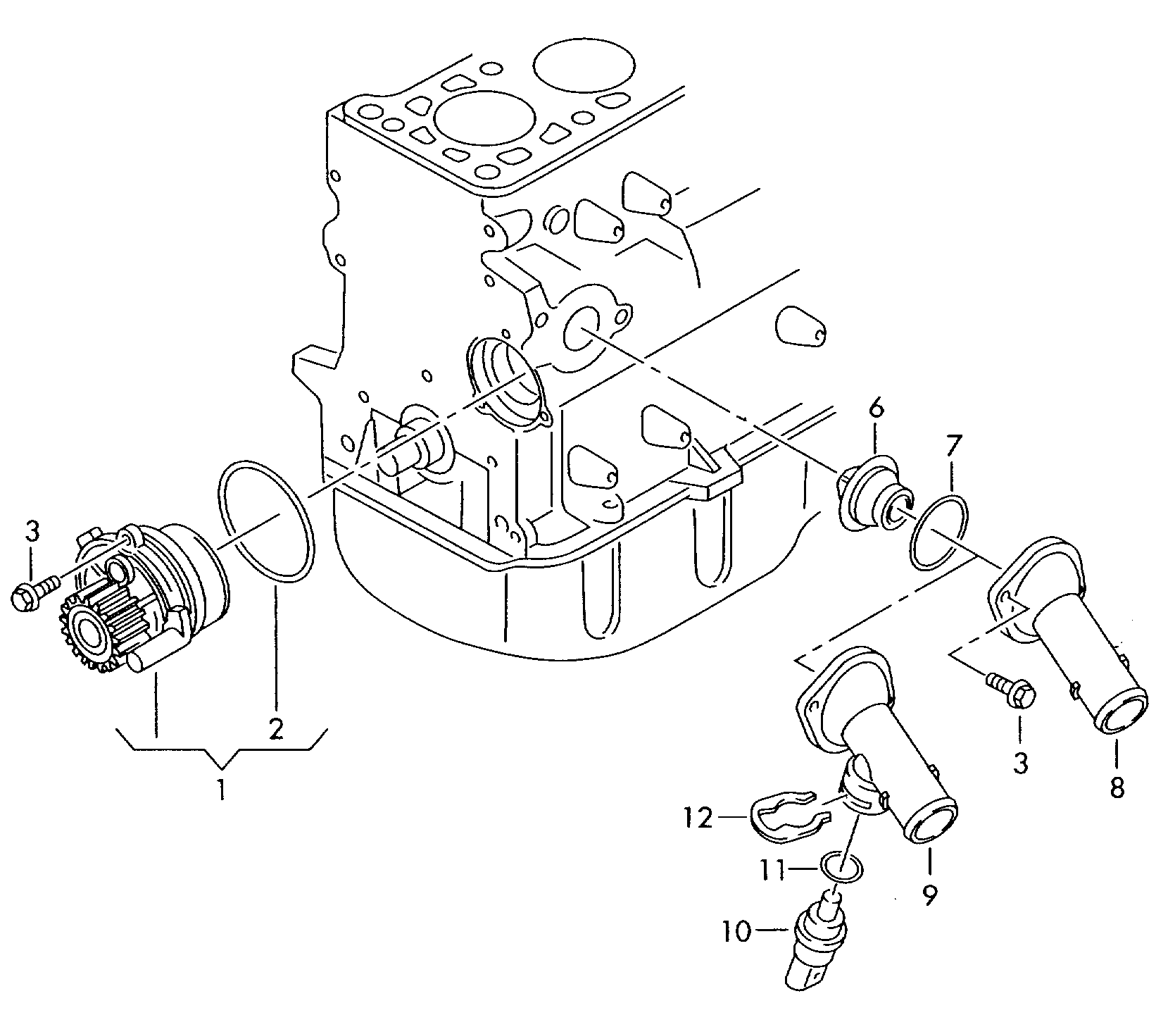 VAG 03L121011G - VAG 03L121011G - Set pompa apa + curea dintata allinparts.ro