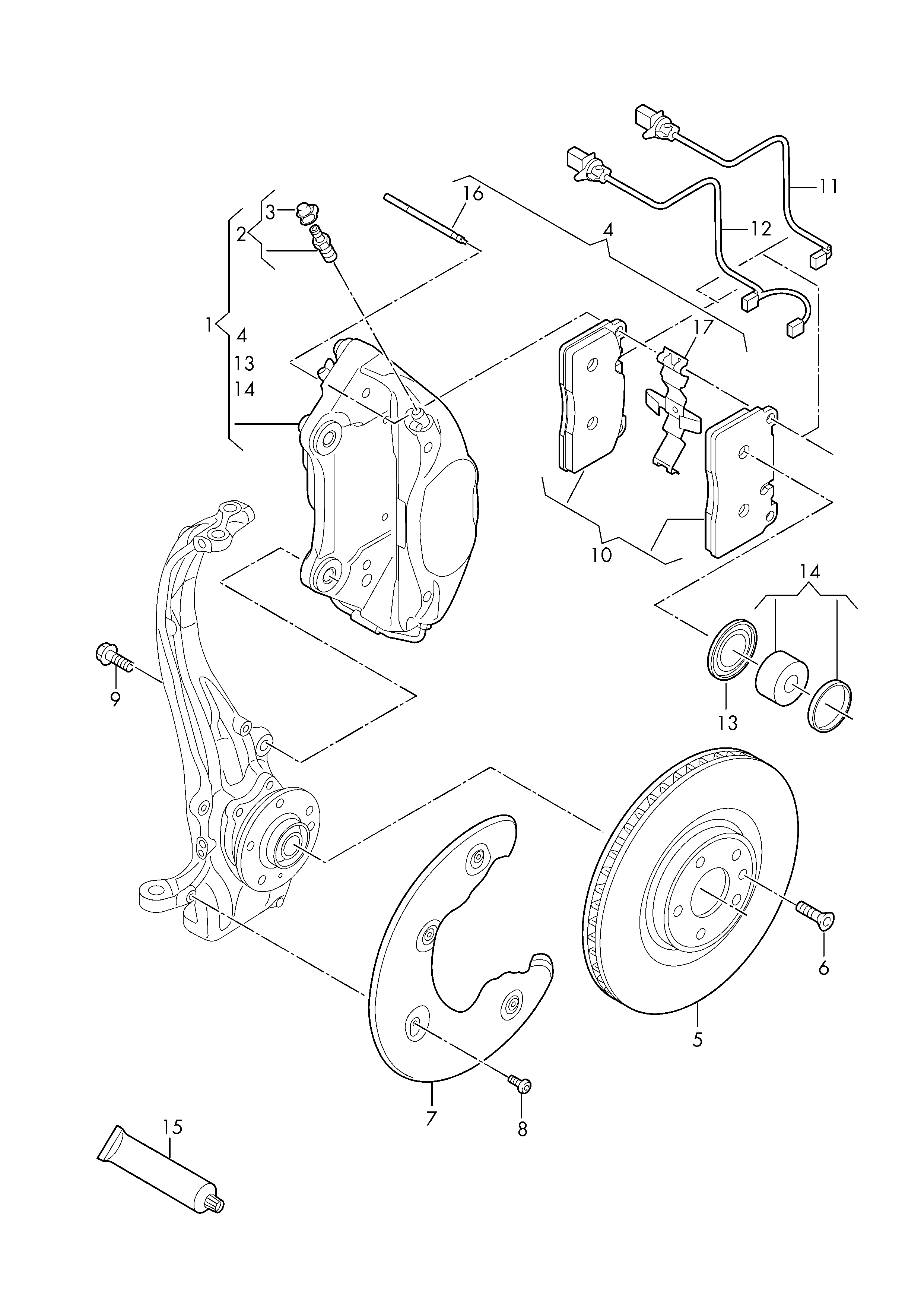 VAG 8A0615273 - VAG 8A0615273 - Surub aerisire, cilindru receptor frana allinparts.ro