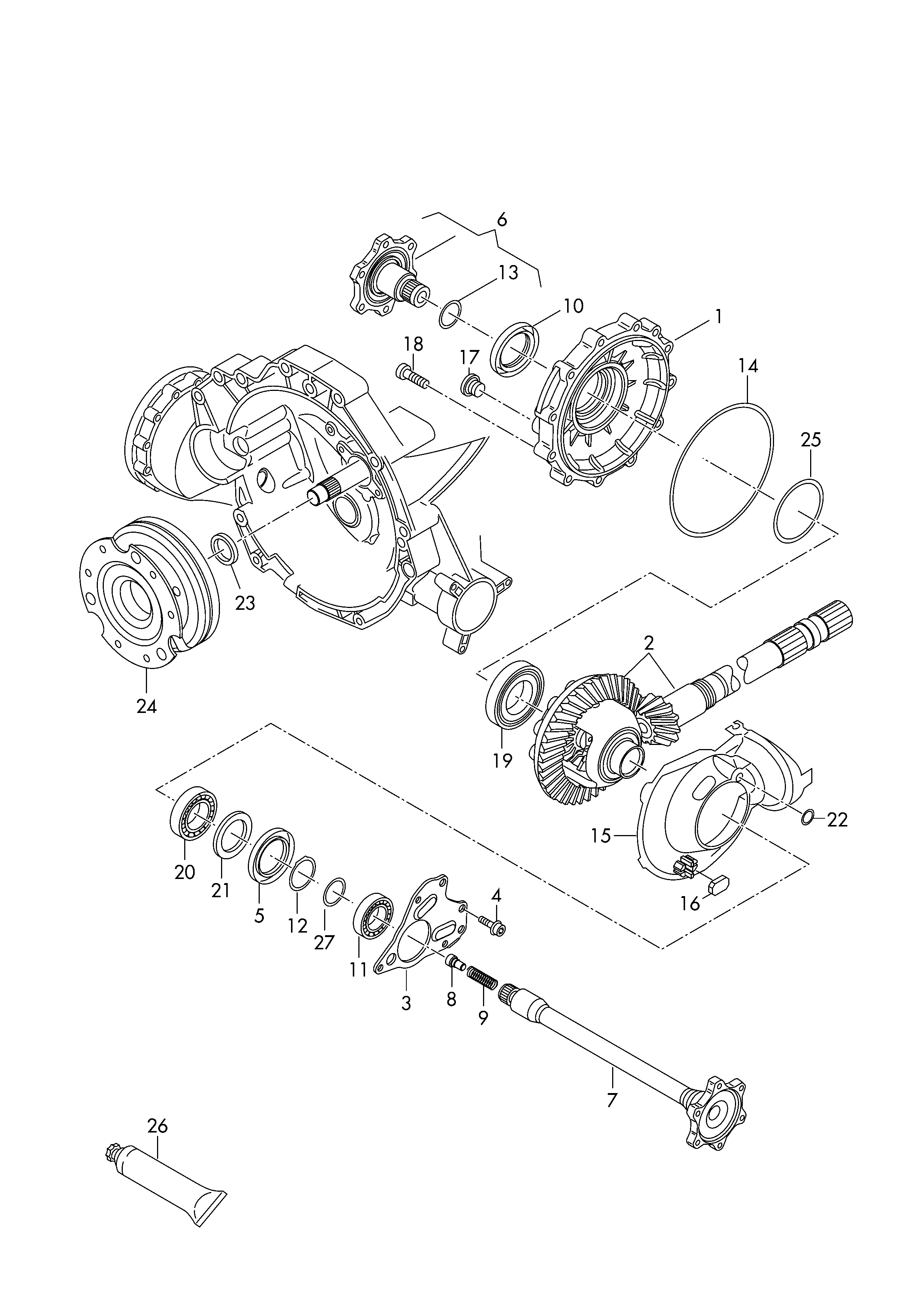 VAG 0AW 409 400 - VAG 0AW 409 400 - Simering, diferential allinparts.ro