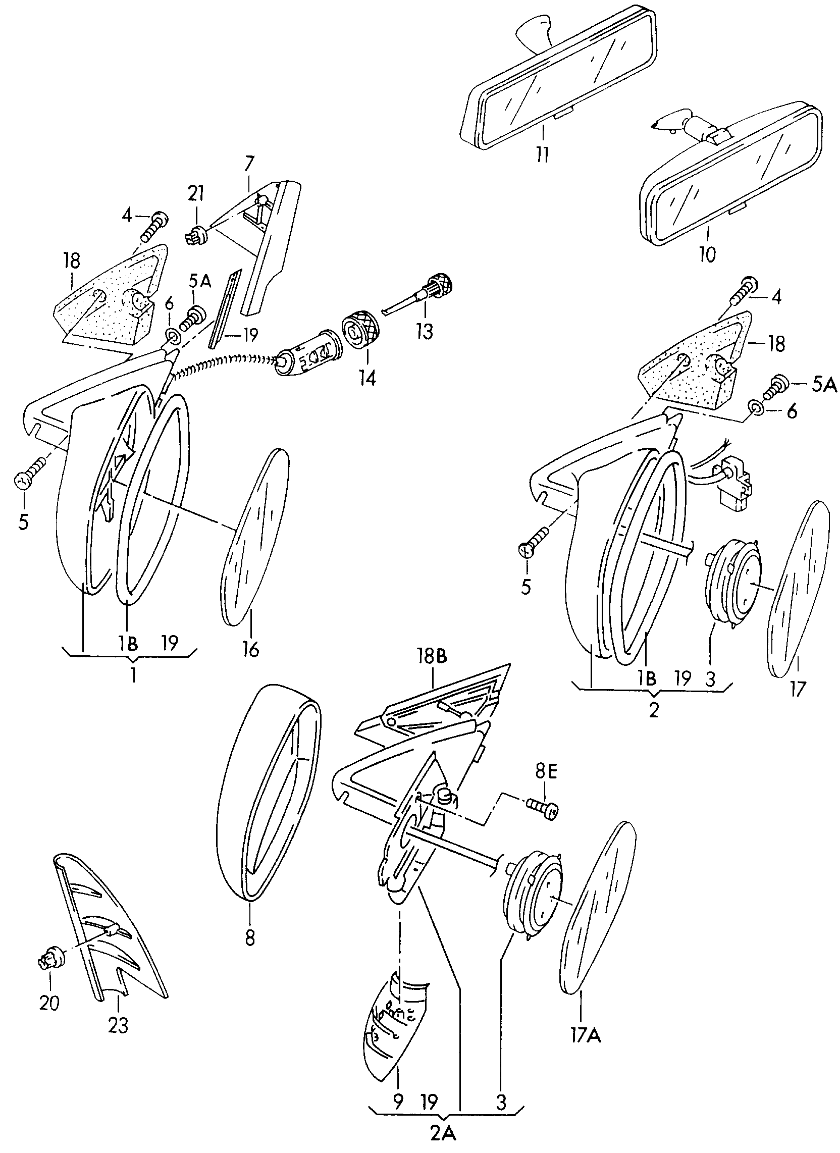 VAG 4A1 857 501H - Oglinda exterioara allinparts.ro