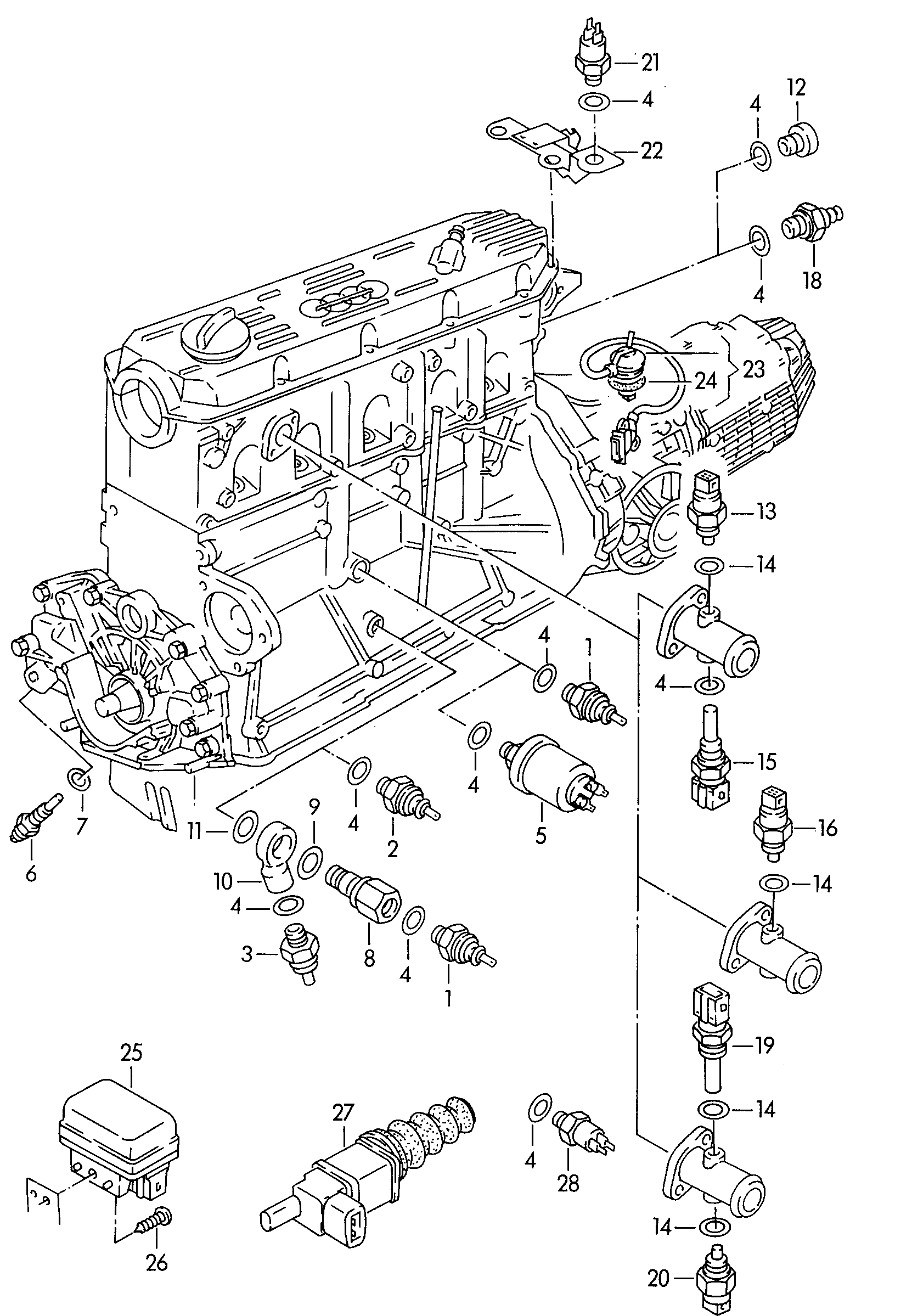 VAG 068 919 081 C - Senzor,presiune ulei allinparts.ro