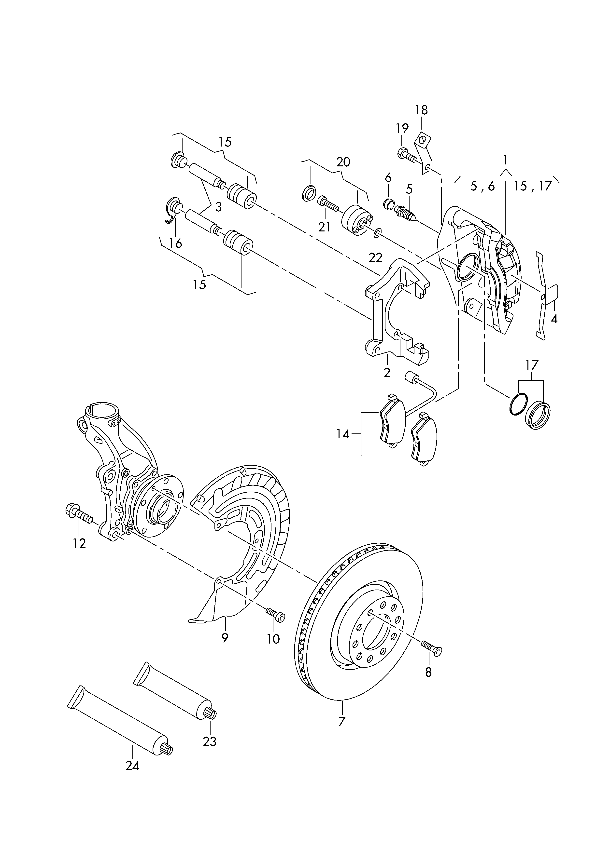 VAG 8J0 698 151 F - Set placute frana,frana disc allinparts.ro
