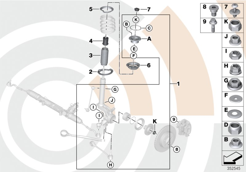BMW 31303413342 - Chit protectie praf,amortizor allinparts.ro