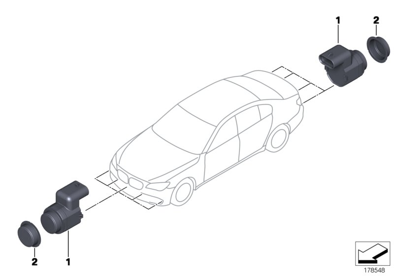 BMW 66 21 6 988 965 - Sensor, ajutor parcare allinparts.ro