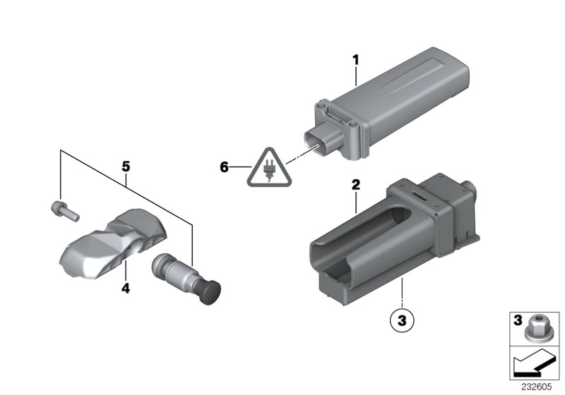 Rolls-Royce 36 10 6 890 964 - Senzor, sistem de control al presiunii pneuri allinparts.ro