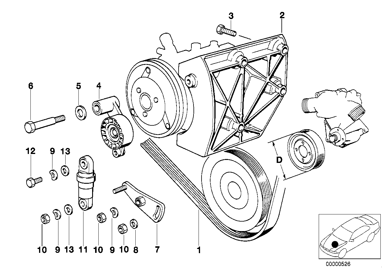 BMW 11 28 1 736 698 - Curea transmisie cu caneluri allinparts.ro