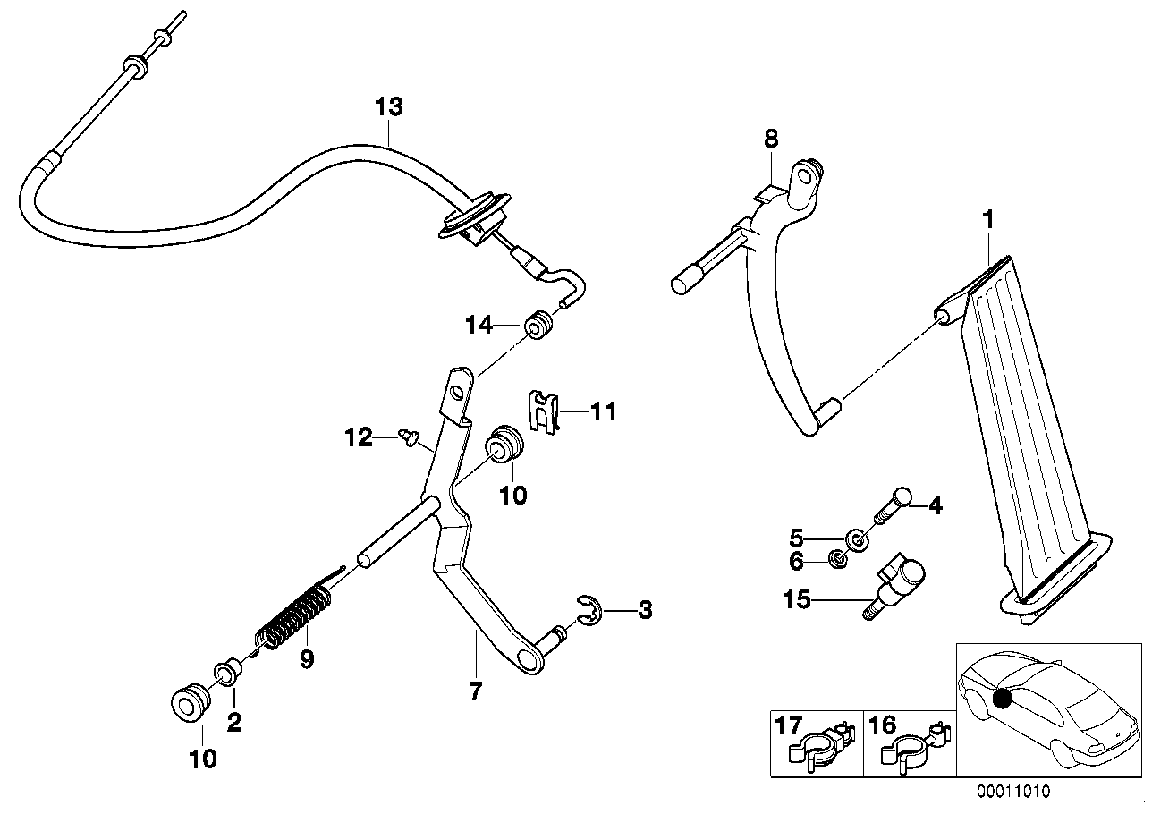 BMW 13311717075 - Bec incandescent, bec lumina zi allinparts.ro