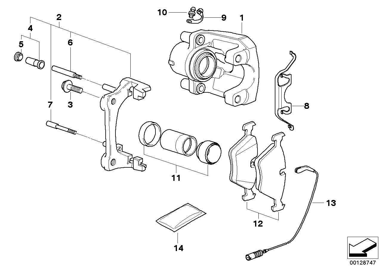 BMW 34 11 6 757 036 - Set bucsi de ghidaj, etrier frana allinparts.ro