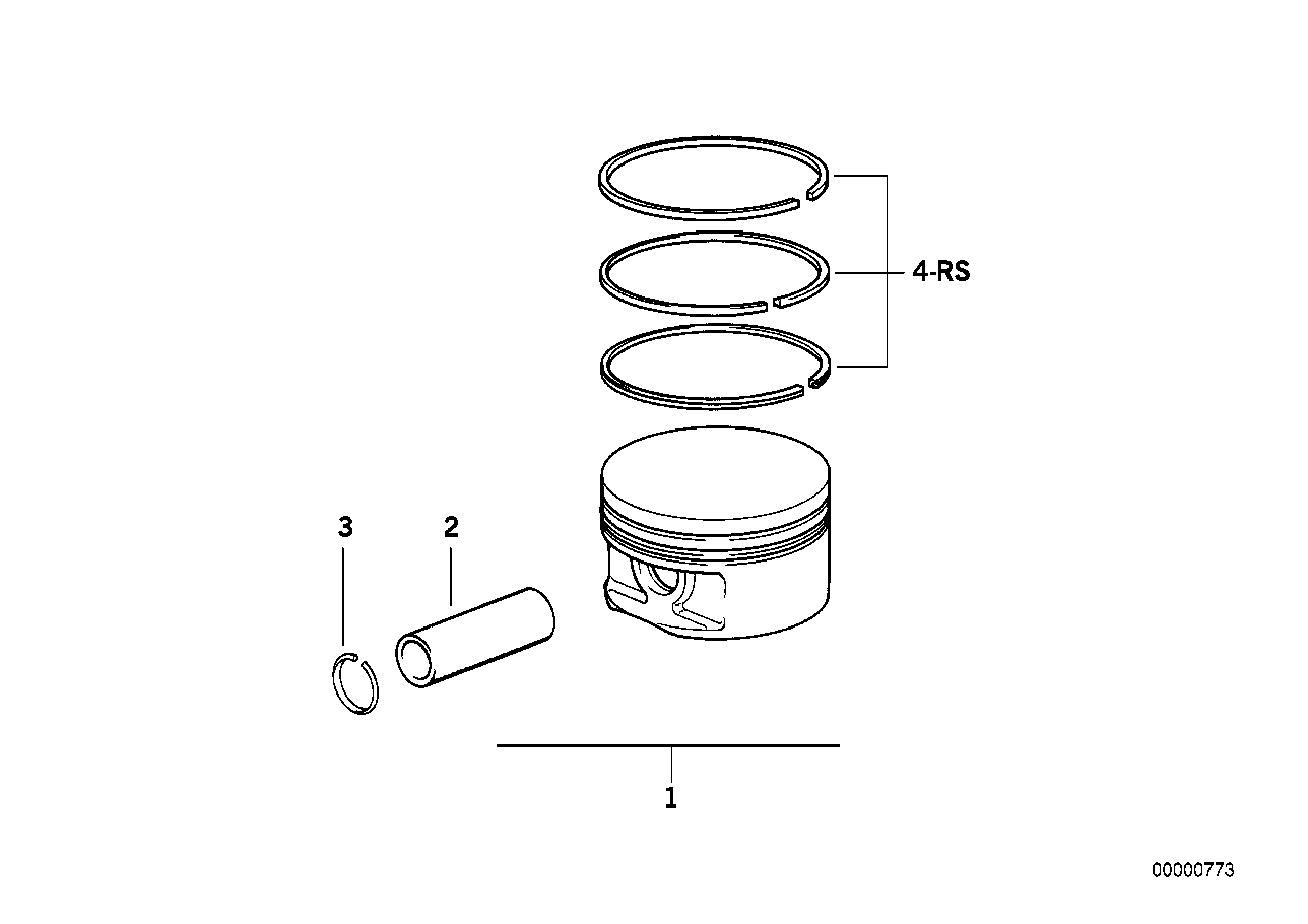 BMW 11 25 1 727 461 - Set segmenti piston allinparts.ro