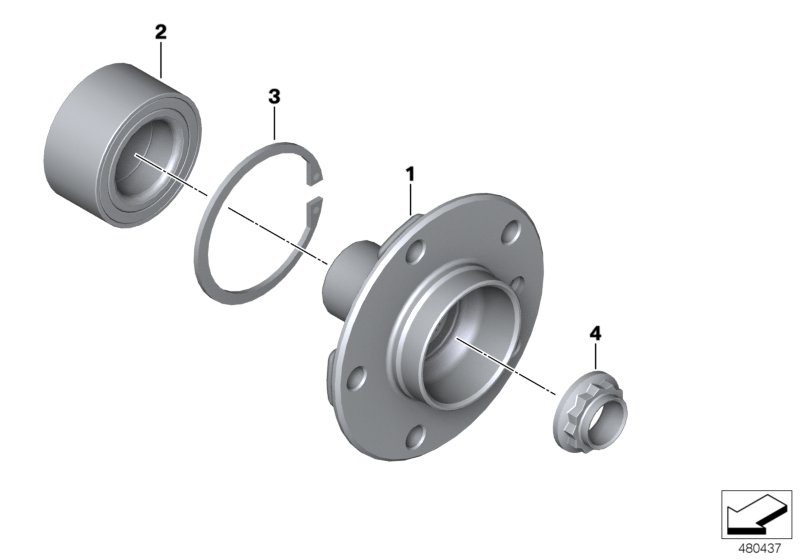 BMW 33411138648 - Set rulment roata allinparts.ro