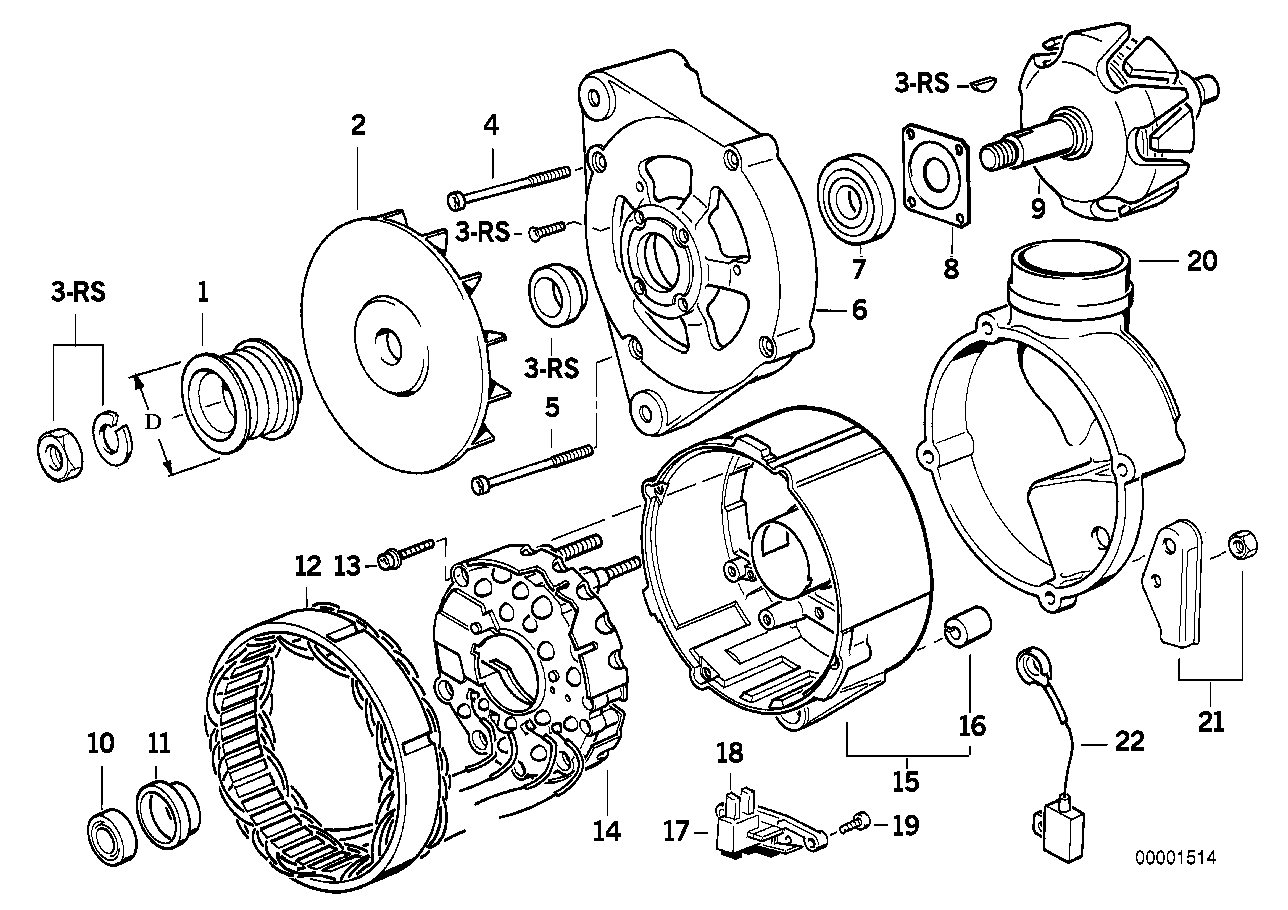 BMW 12 31 1 726 022 - Regulator, alternator allinparts.ro