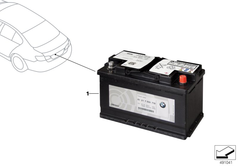 BMW 61216805461 - BMW 61216805461 - Baterie de pornire allinparts.ro