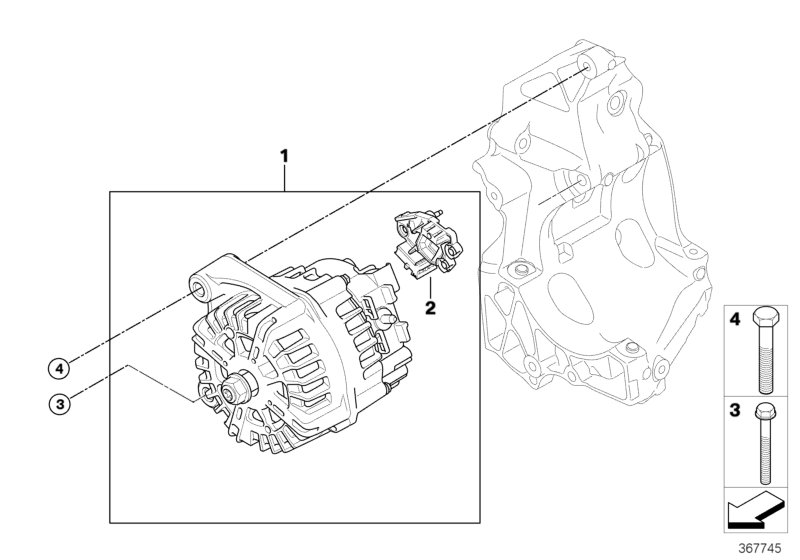 BMW 12317808073 - Generator / Alternator allinparts.ro