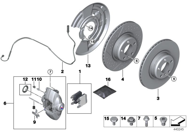 BMW 34116780509 - Set accesorii, placute frana allinparts.ro
