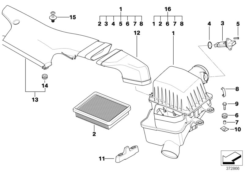 BMW 13 62 7 839 014 - Senzor debit aer allinparts.ro
