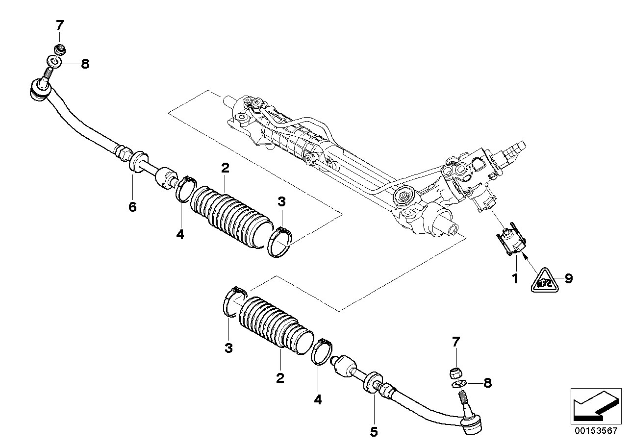 BMW 32131092876 - Burduf cauciuc, directie allinparts.ro