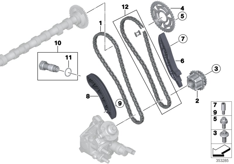 BMW 11 31 8 475 185 - BMW 11 31 8 475 185 - Lant distributie allinparts.ro