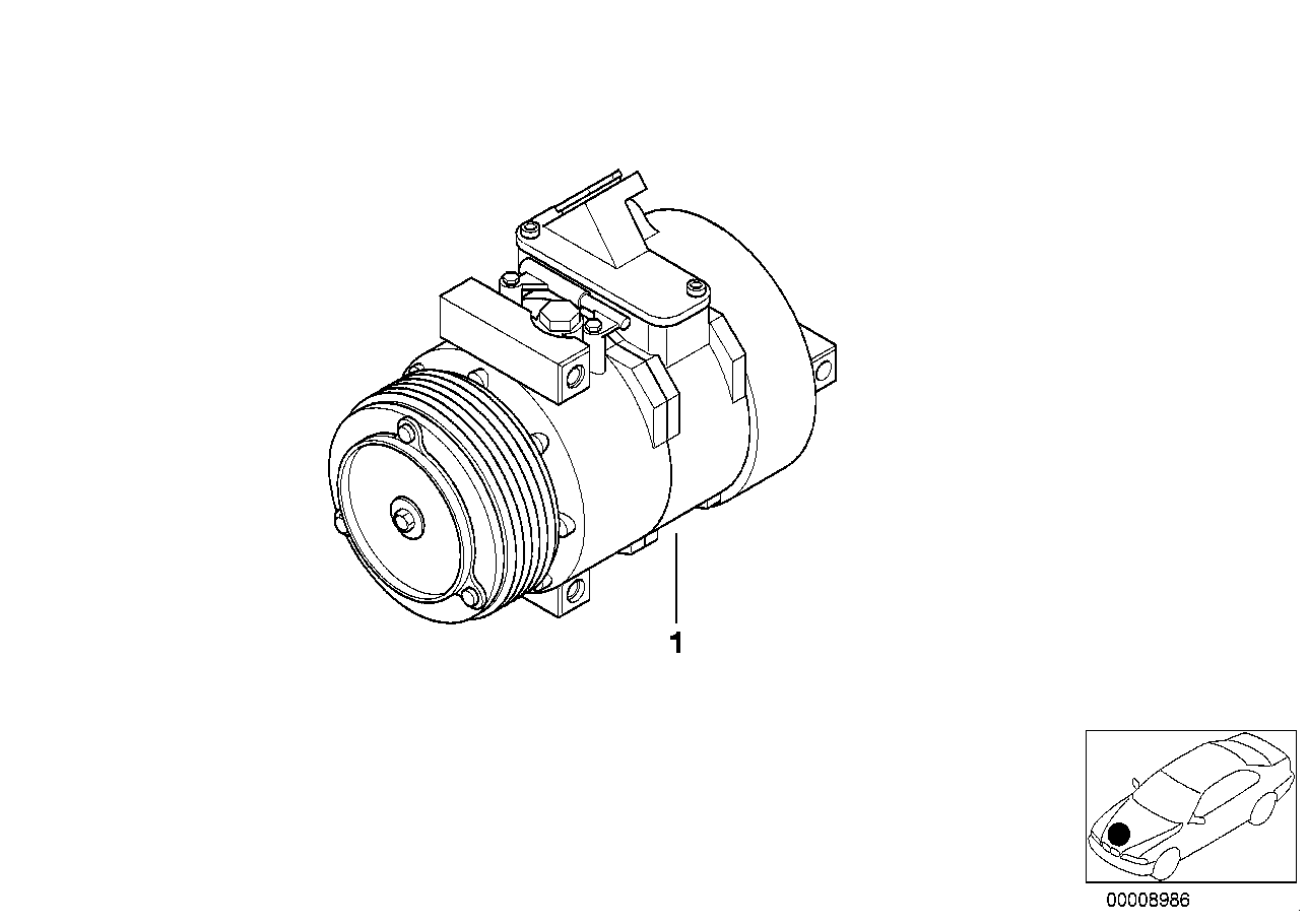 BMW 64528385050 - Compresor, climatizare allinparts.ro
