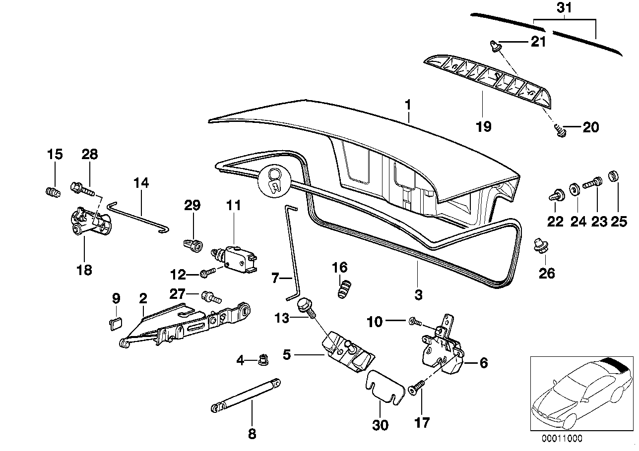 BMW 51248151579 - Amortizor portbagaj allinparts.ro